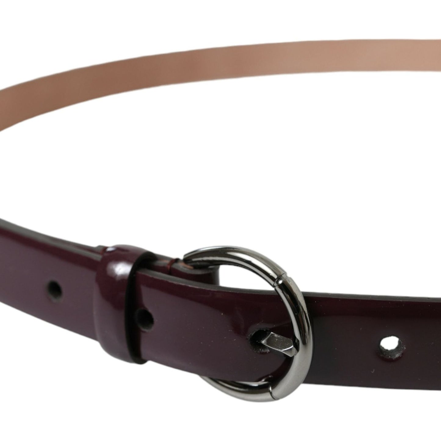 Dolce & Gabbana Elegant Maroon Leather Waist Belt Dolce & Gabbana