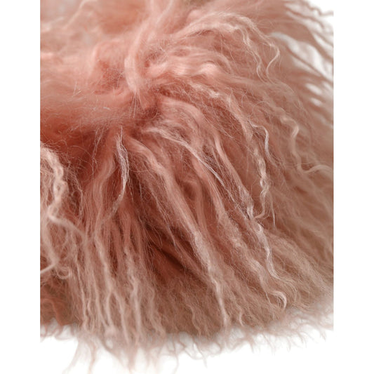 Dolce & Gabbana Elegant Pink Fur Earmuffs - Winter Chic Accessory Dolce & Gabbana