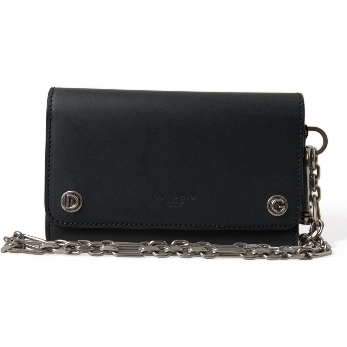 Dolce & Gabbana Elegant Black Leather Shoulder Bag Dolce & Gabbana