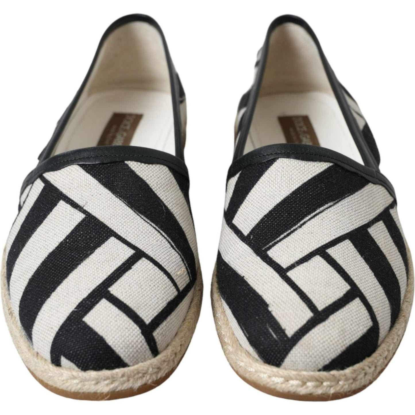 Dolce & Gabbana Chic Striped Luxury Leather Espadrilles Dolce & Gabbana