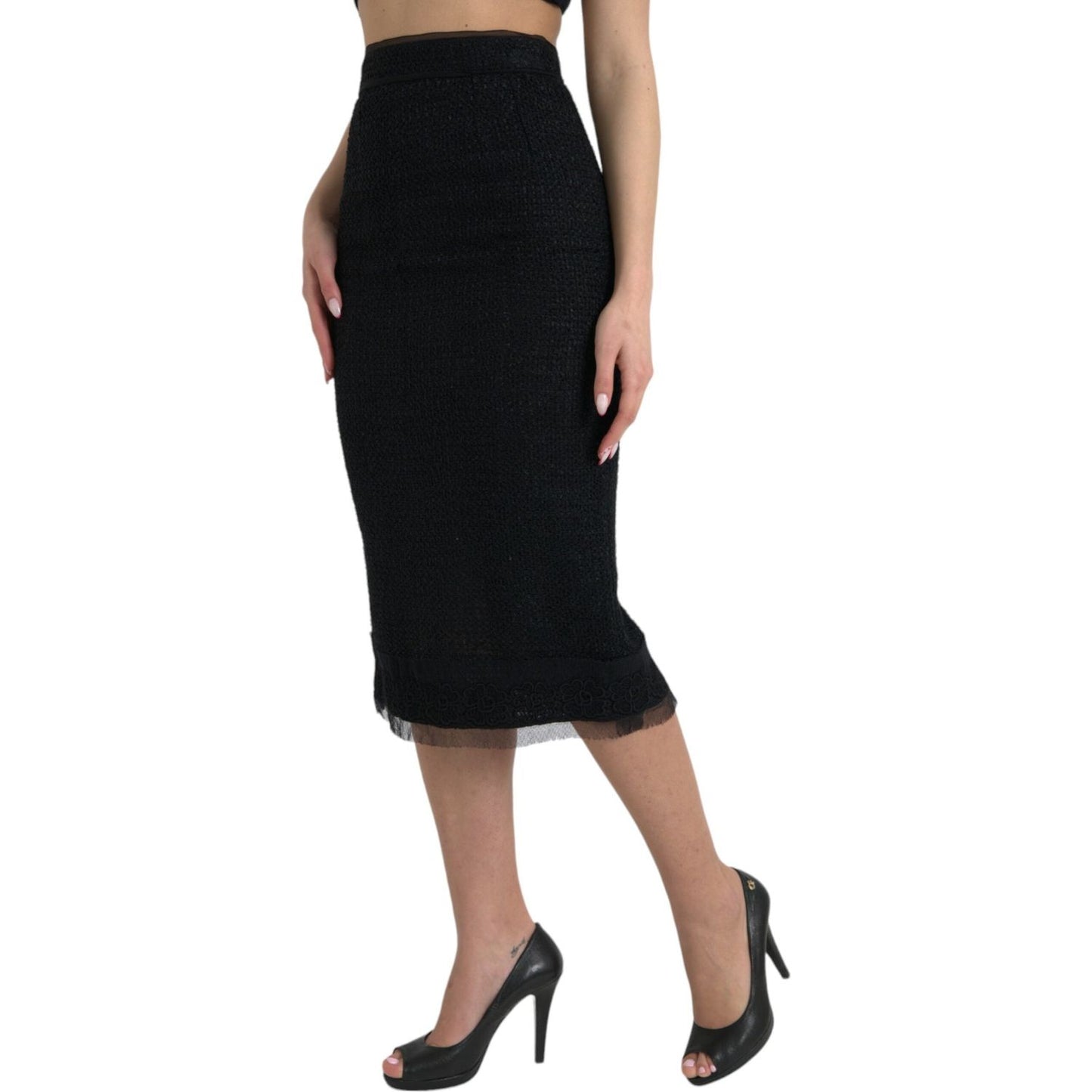 Dolce & Gabbana Elegant High Waist Midi Skirt Dolce & Gabbana