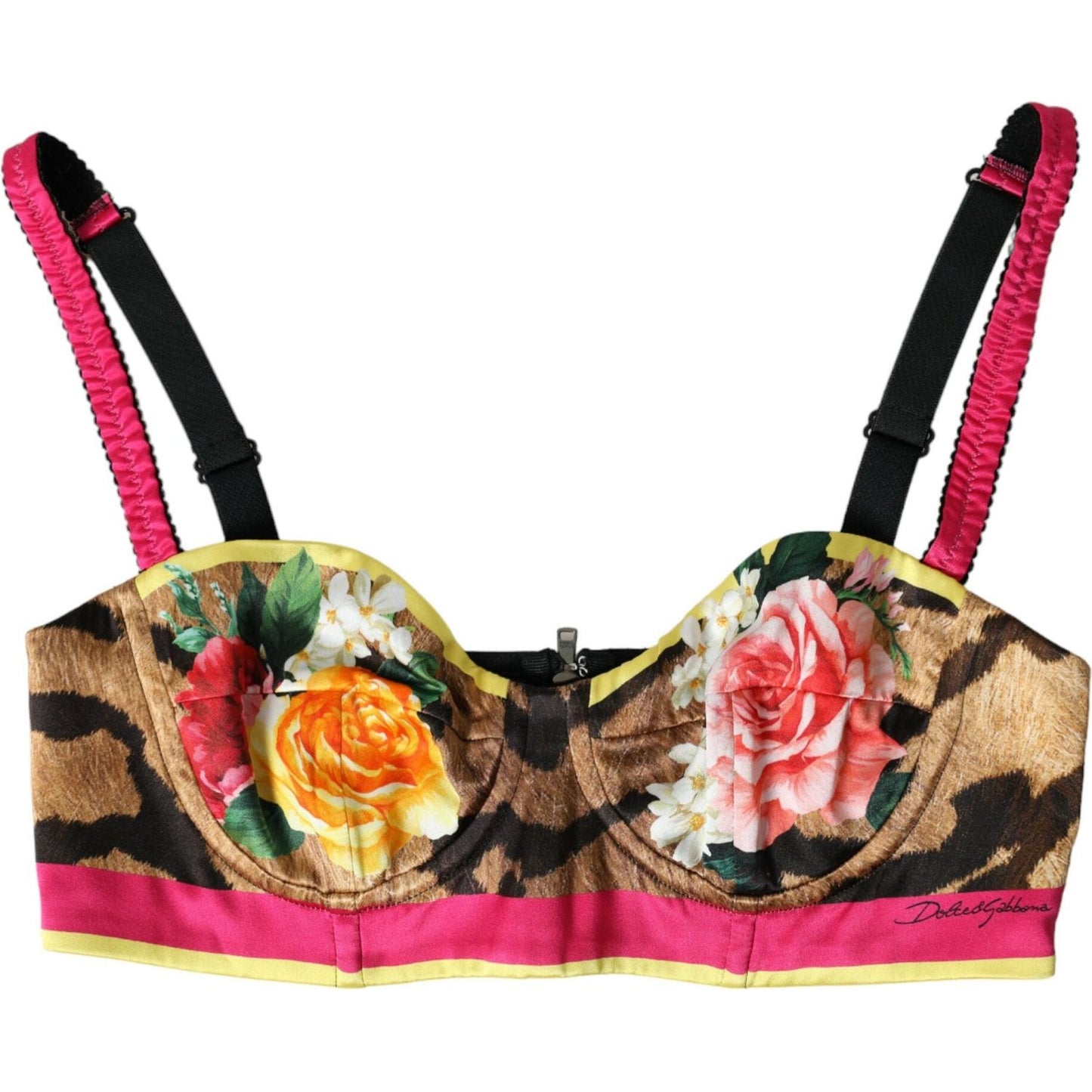 Dolce & Gabbana Floral Silk Blend Bustier Crop Top Dolce & Gabbana