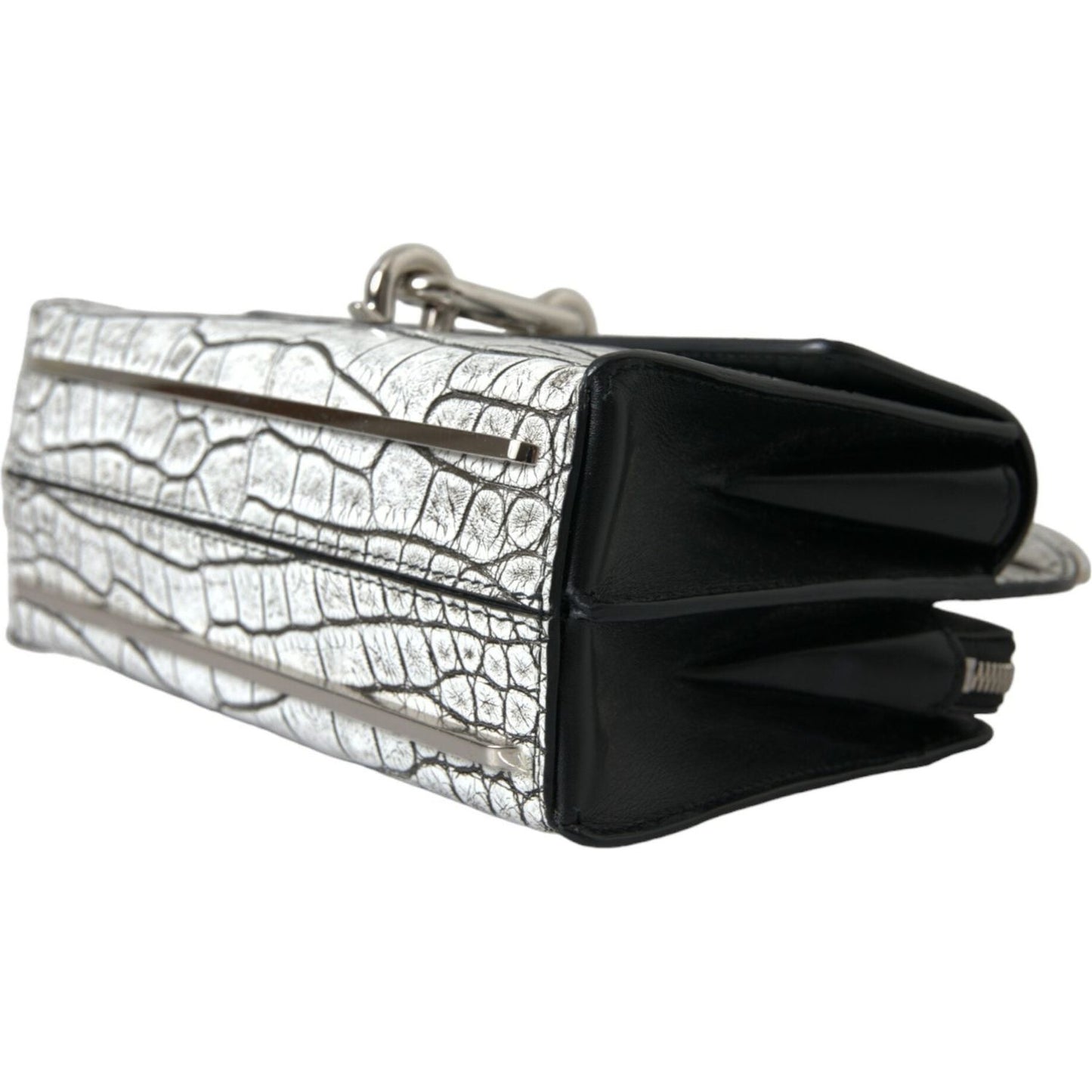 Balenciaga Metallic Silver Alligator Leather Mini Bag Balenciaga