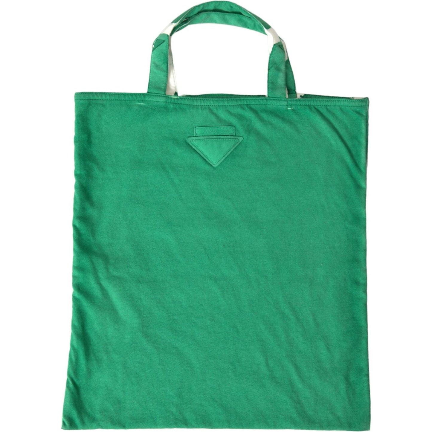 Prada Elegant Green Fabric Tote Bag Prada