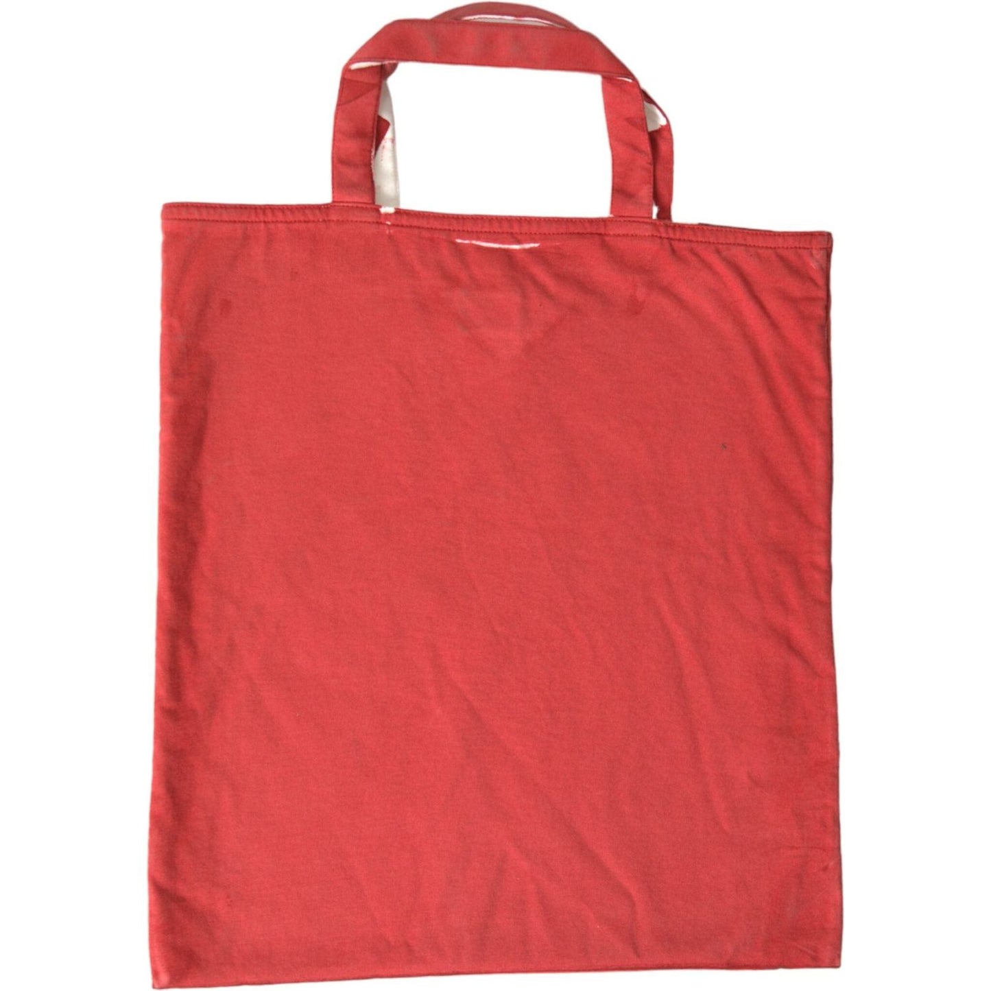 Prada Red Jersey Fabric Logo Shoulder Shopping Tote Bag