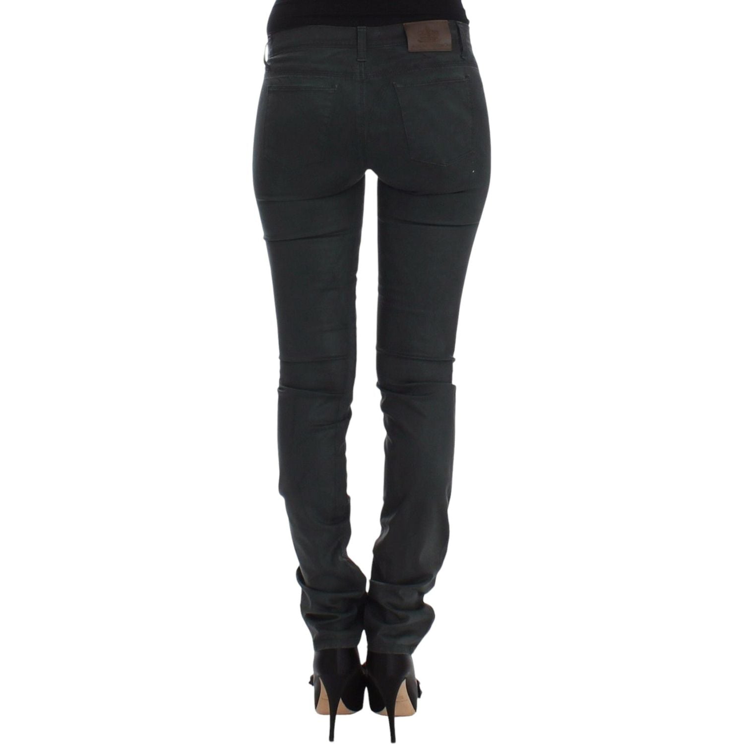 Ermanno Scervino Green Slim Jeans Denim Pants Straight Leg Stretch