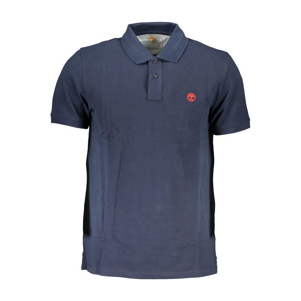 Timberland Blue Cotton Polo Shirt Timberland