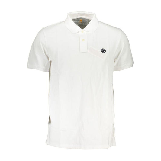 Timberland White Cotton Polo Shirt Timberland