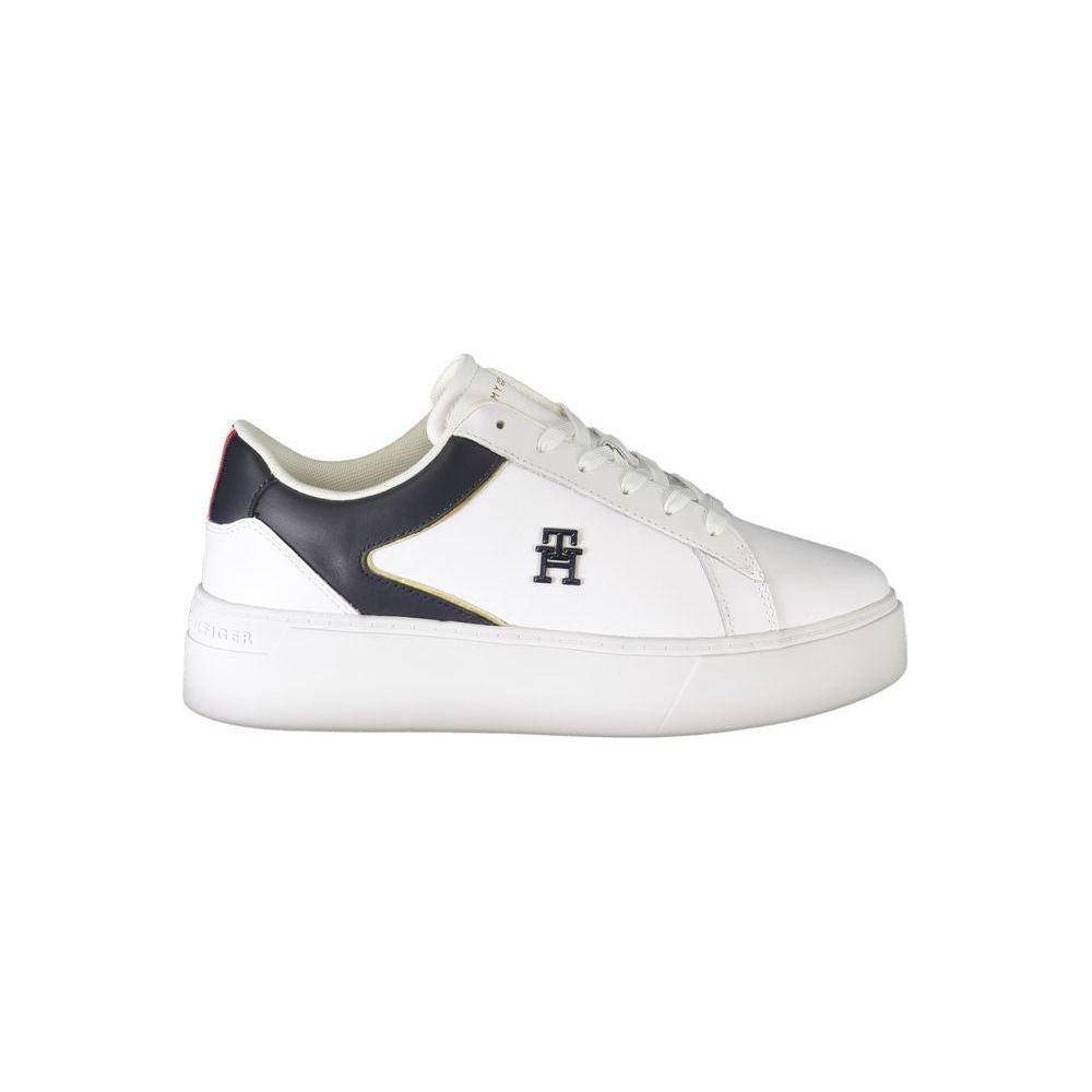 Tommy Hilfiger White Polyester Sneaker Tommy Hilfiger