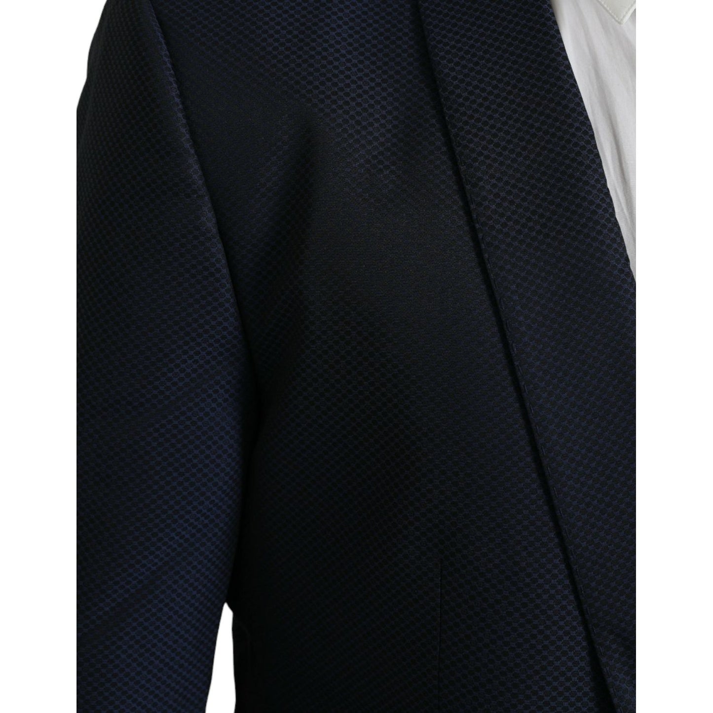 Dolce & Gabbana Blue MARTINI Shawl Single Breasted Blazer Dolce & Gabbana