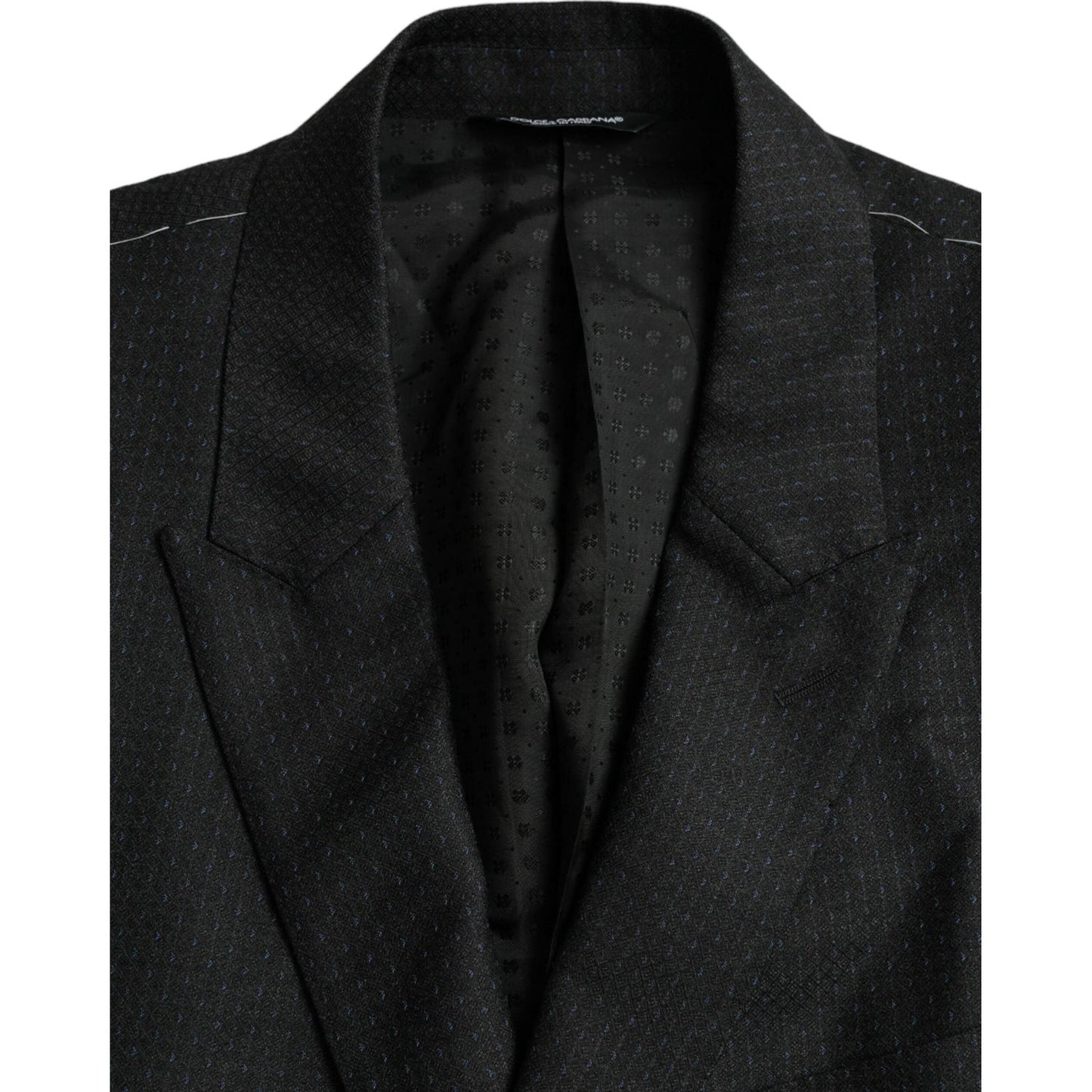 Dolce & Gabbana Black Wool MARTINI Single Breasted Coat Blazer Dolce & Gabbana