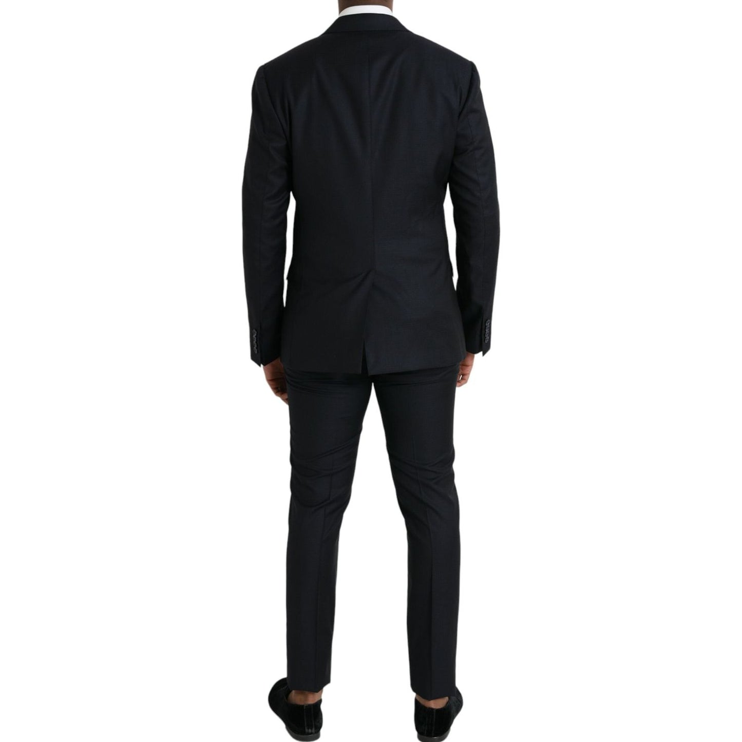 Dolce & Gabbana Dark Blue Wool NAPOLI Formal 2 Piece Suit Dolce & Gabbana