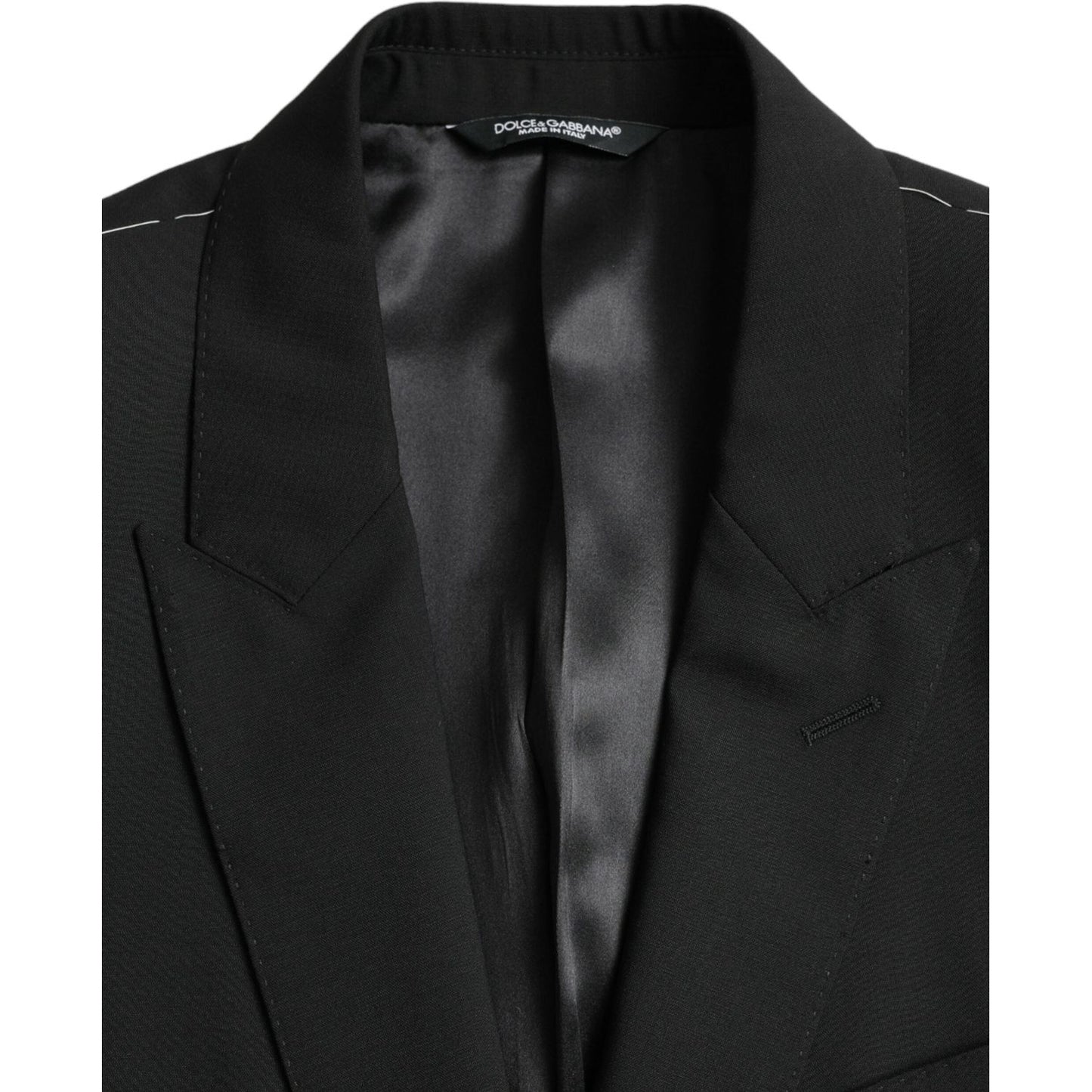 Dolce & Gabbana Black Wool MARTINI Formal 2 Piece Suit Dolce & Gabbana