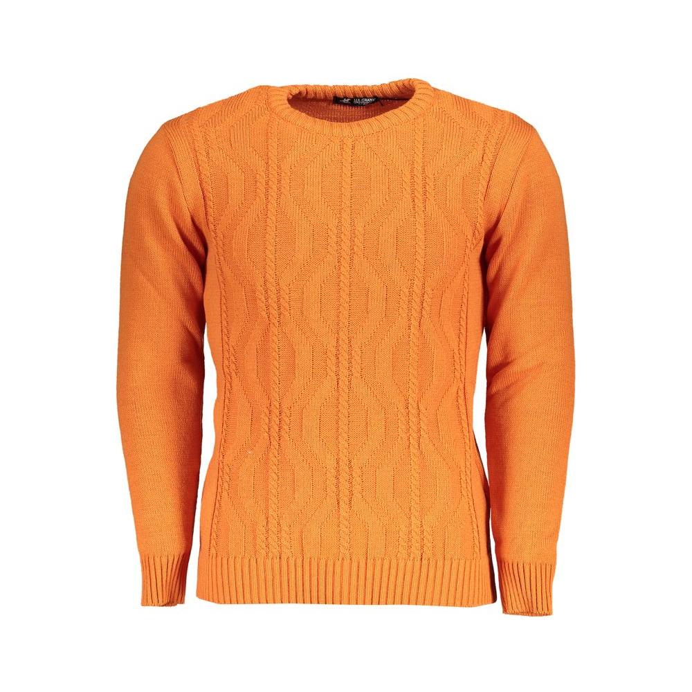 U.S. Grand Polo Orange Fabric Sweater U.S. Grand Polo