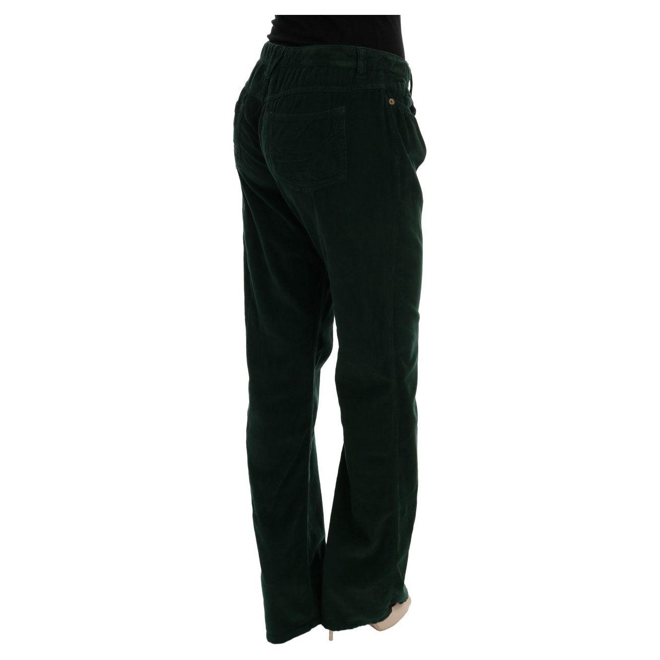 Dolce & Gabbana Elegant Green Cotton Blend Trousers Dolce & Gabbana