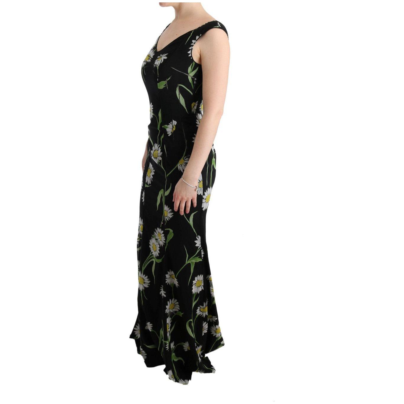 Dolce & Gabbana Sunflower Print Full Length Sheath Dress Dolce & Gabbana