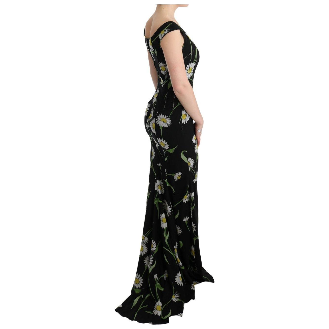 Dolce & Gabbana Sunflower Print Full Length Sheath Dress Dolce & Gabbana