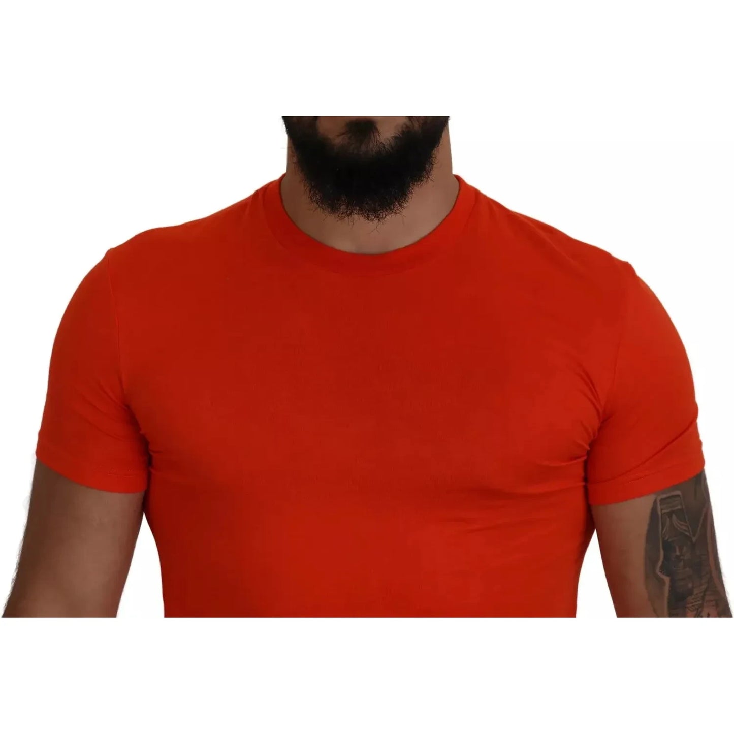 Dsquared² Orange Modal Short Sleeves Crewneck T-shirt Dsquared²