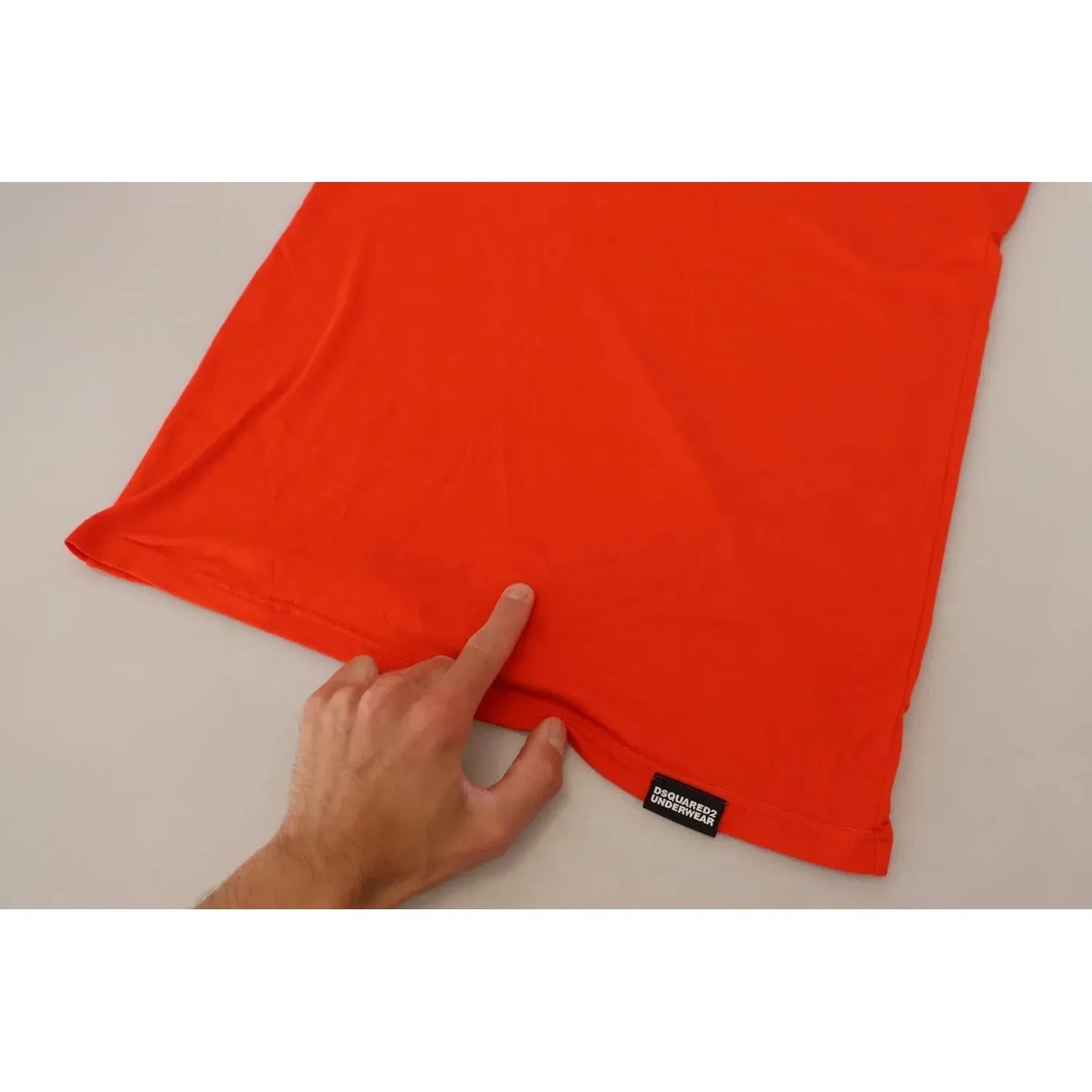 Dsquared² Orange Modal Short Sleeves Crewneck T-shirt Dsquared²