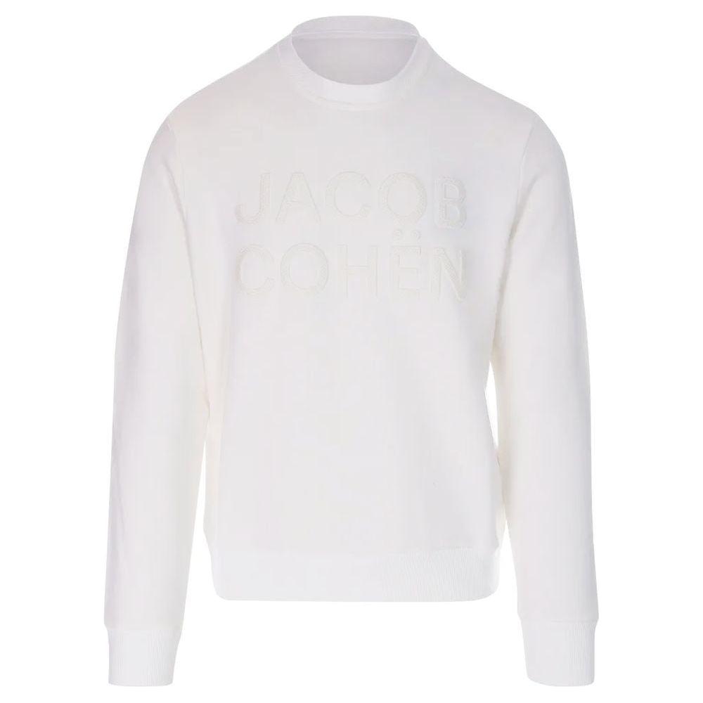 Jacob Cohen Elegant White Cotton Blend Sweatshirt Jacob Cohen