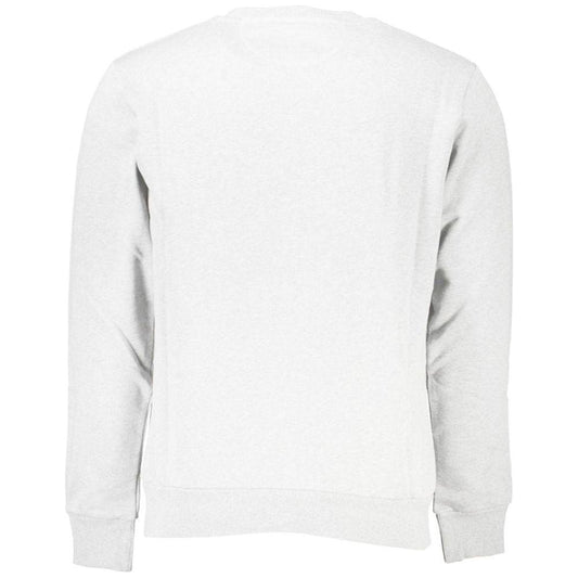 La Martina Elegant Cotton Crewneck Sweatshirt in White La Martina