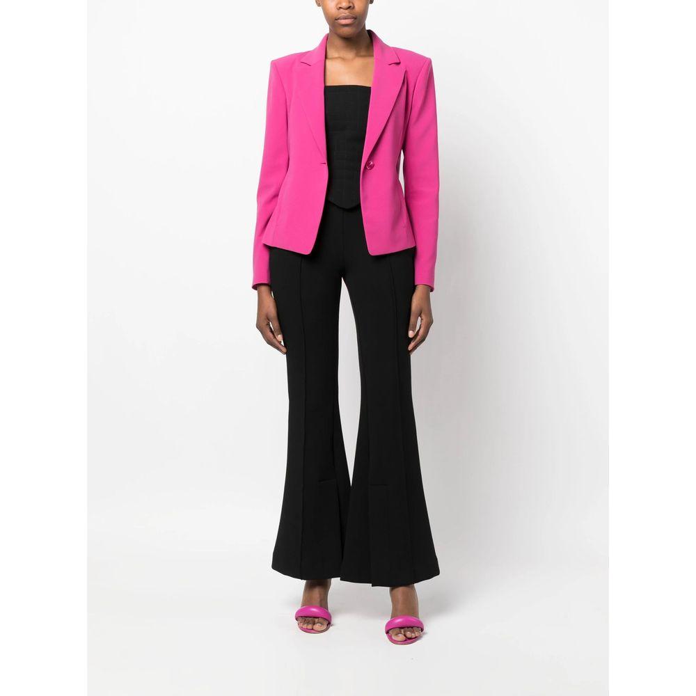 Patrizia Pepe Fuchsia One-Button Stretchy Chic Blazer Patrizia Pepe