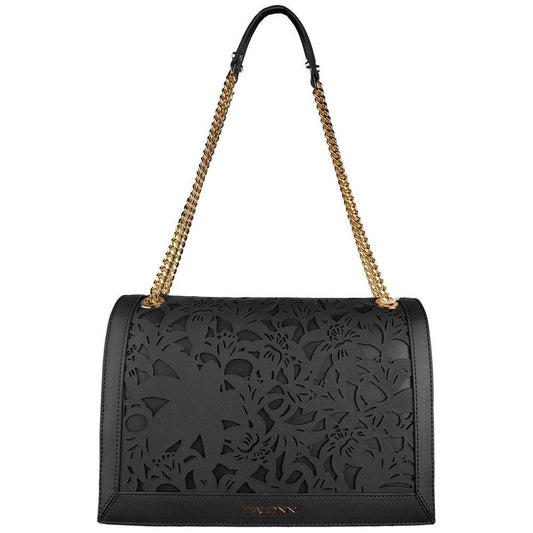 Baldinini Trend Elegant Floral Calfskin Shoulder Bag Baldinini Trend