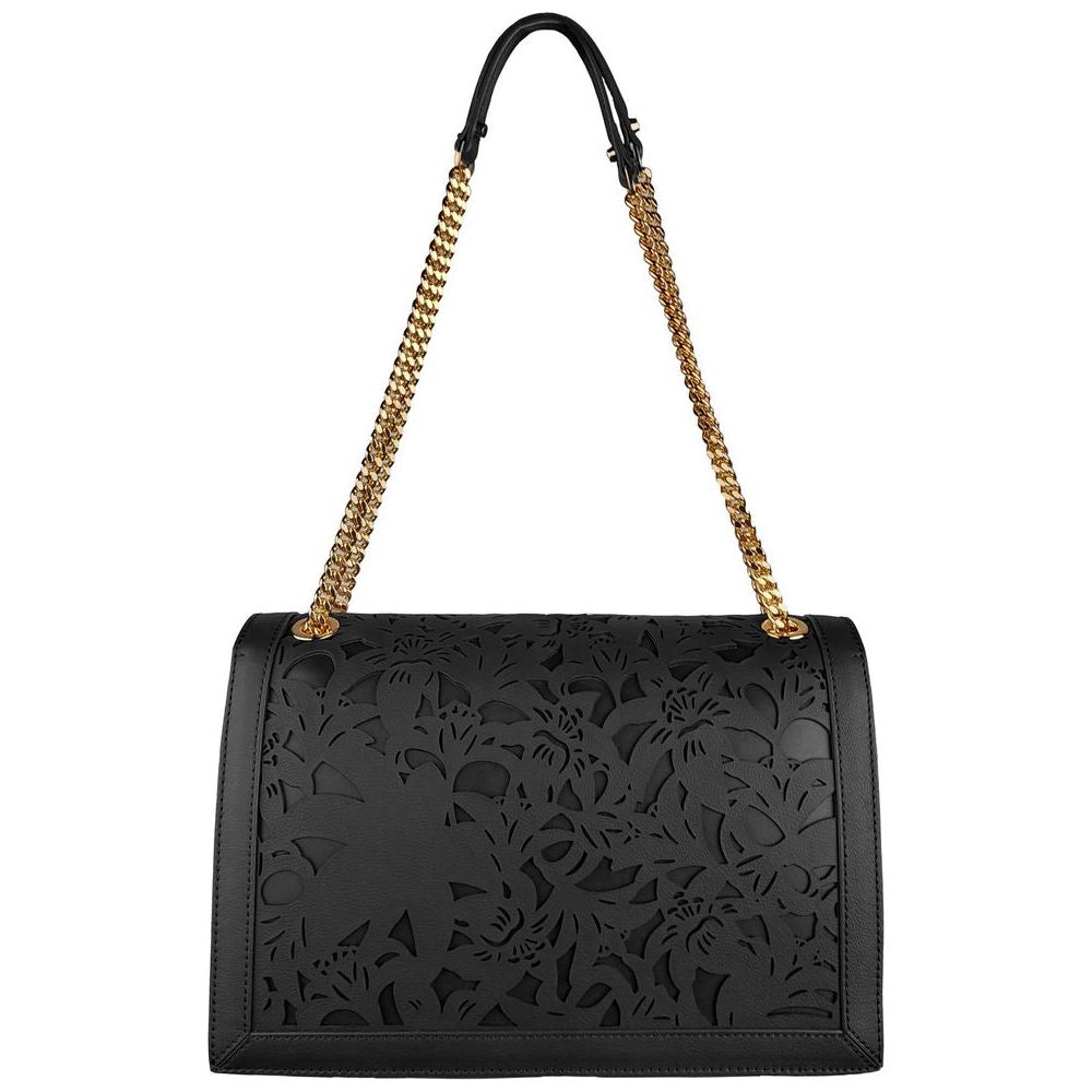 Baldinini Trend Elegant Floral Calfskin Shoulder Bag Baldinini Trend