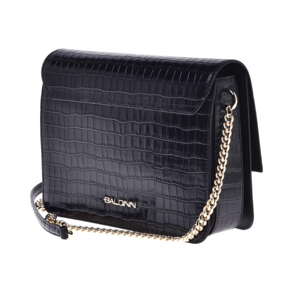 Baldinini Trend Elegant Python-Print Calfskin Shoulder Bag Baldinini Trend