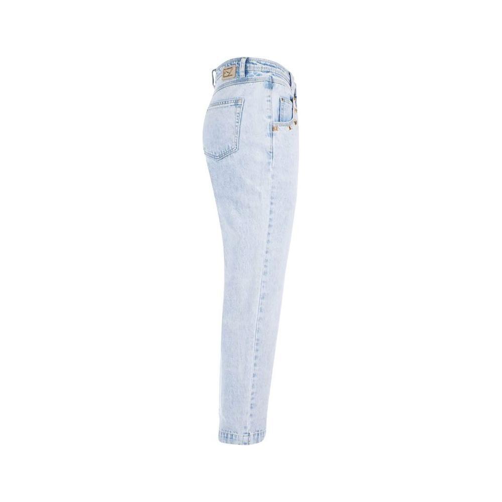 Yes Zee Light Blue Cotton Women Jeans Yes Zee