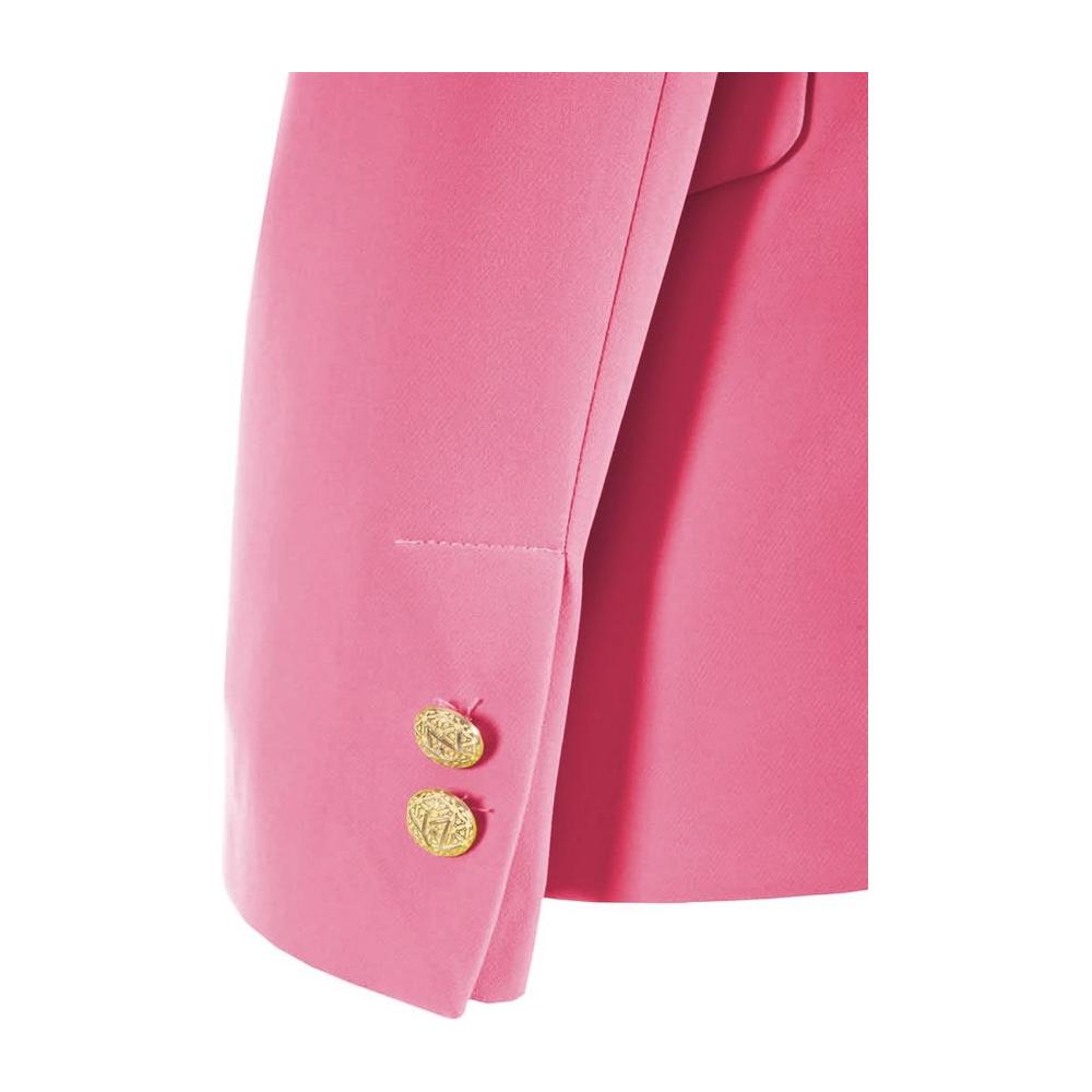 Yes Zee Pink Polyester Women Blazer Yes Zee