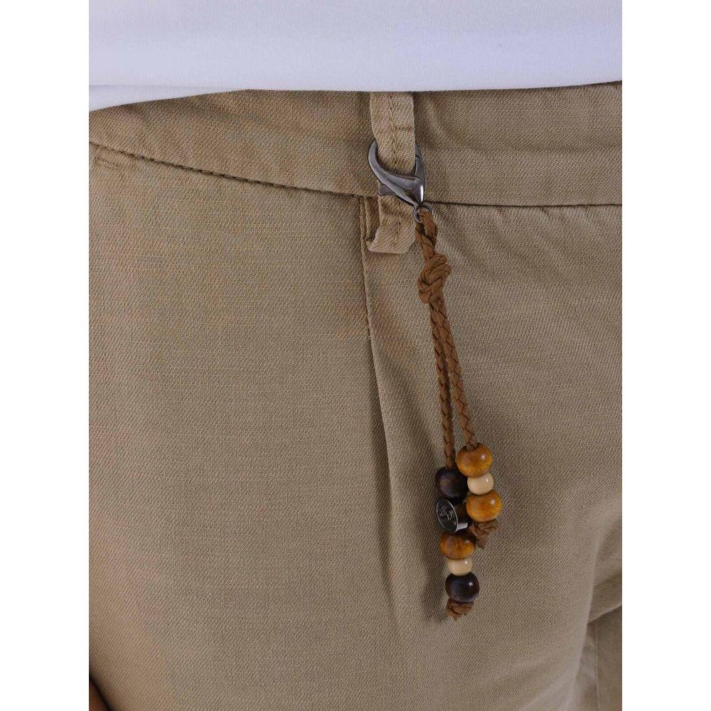 Yes Zee Chic Cotton Chino Trousers in Earthy Brown Yes Zee