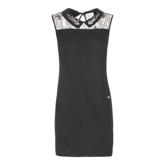 Maison Espin Black Polyester Women Dress WOMAN DRESSES Maison Espin