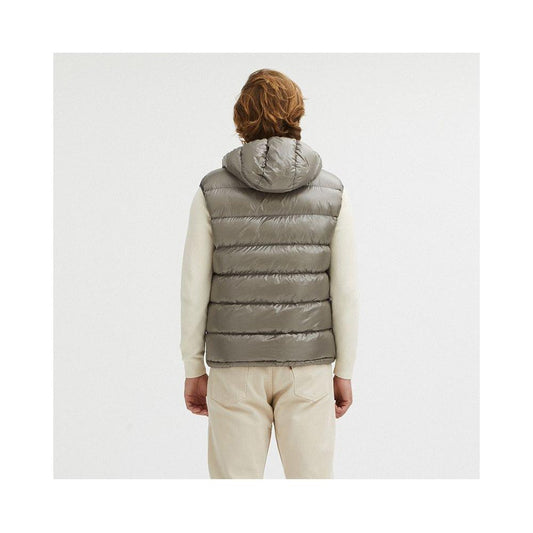 Centogrammi Gray Nylon Men's Reversible Vest Centogrammi