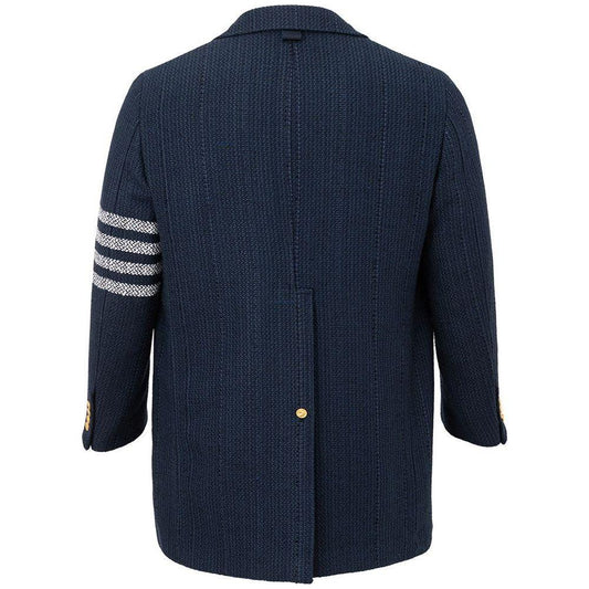 Thom Browne Elegant Acrylic Blue Jacket for Men Thom Browne