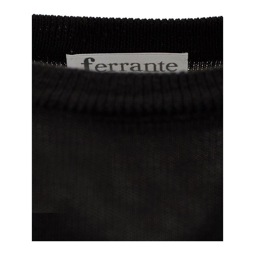 FERRANTE Elegant Black Wool Sweater for Men FERRANTE