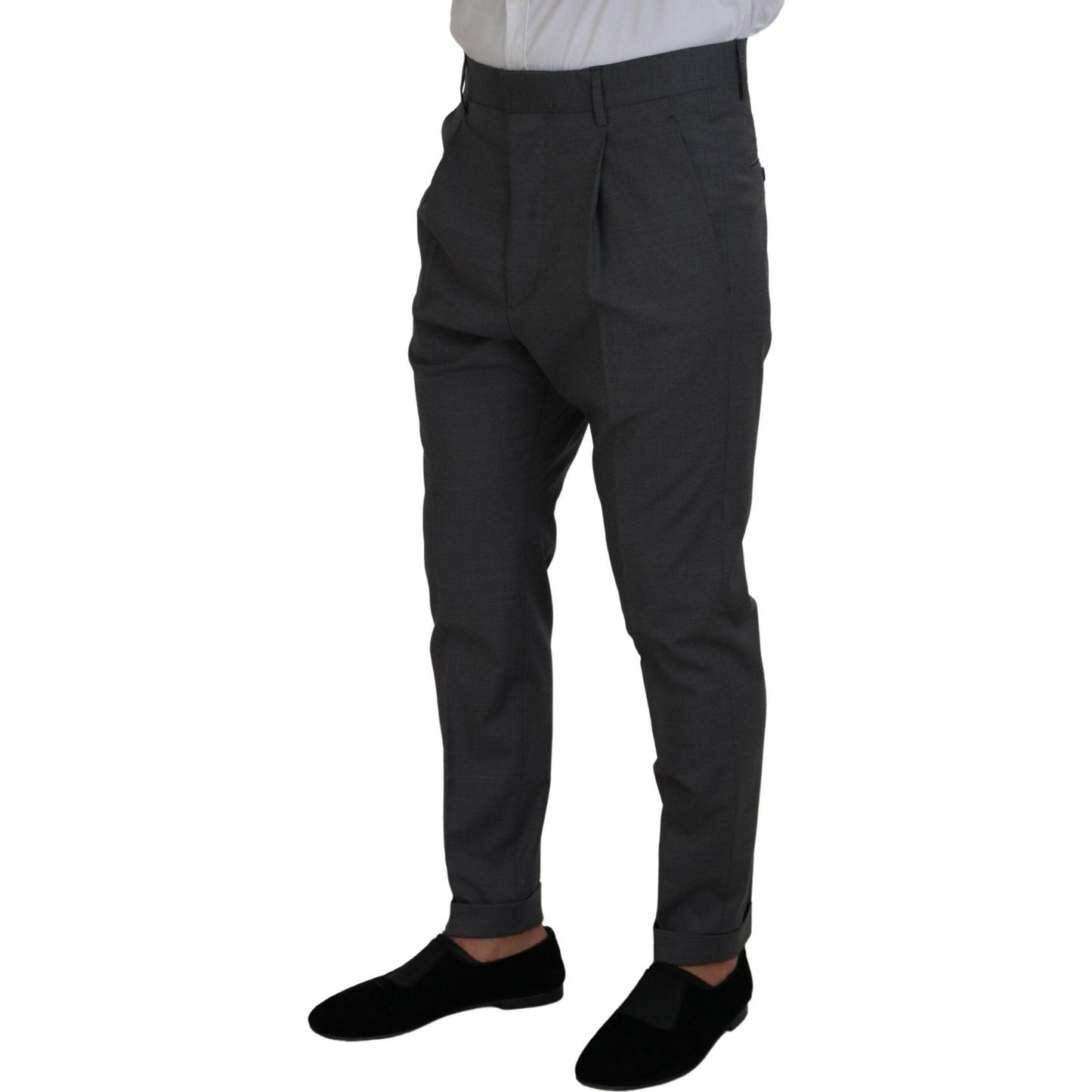 Dsquared² Gray Wool Single Breasted 2 Piece CIPRO Suit Dsquared²