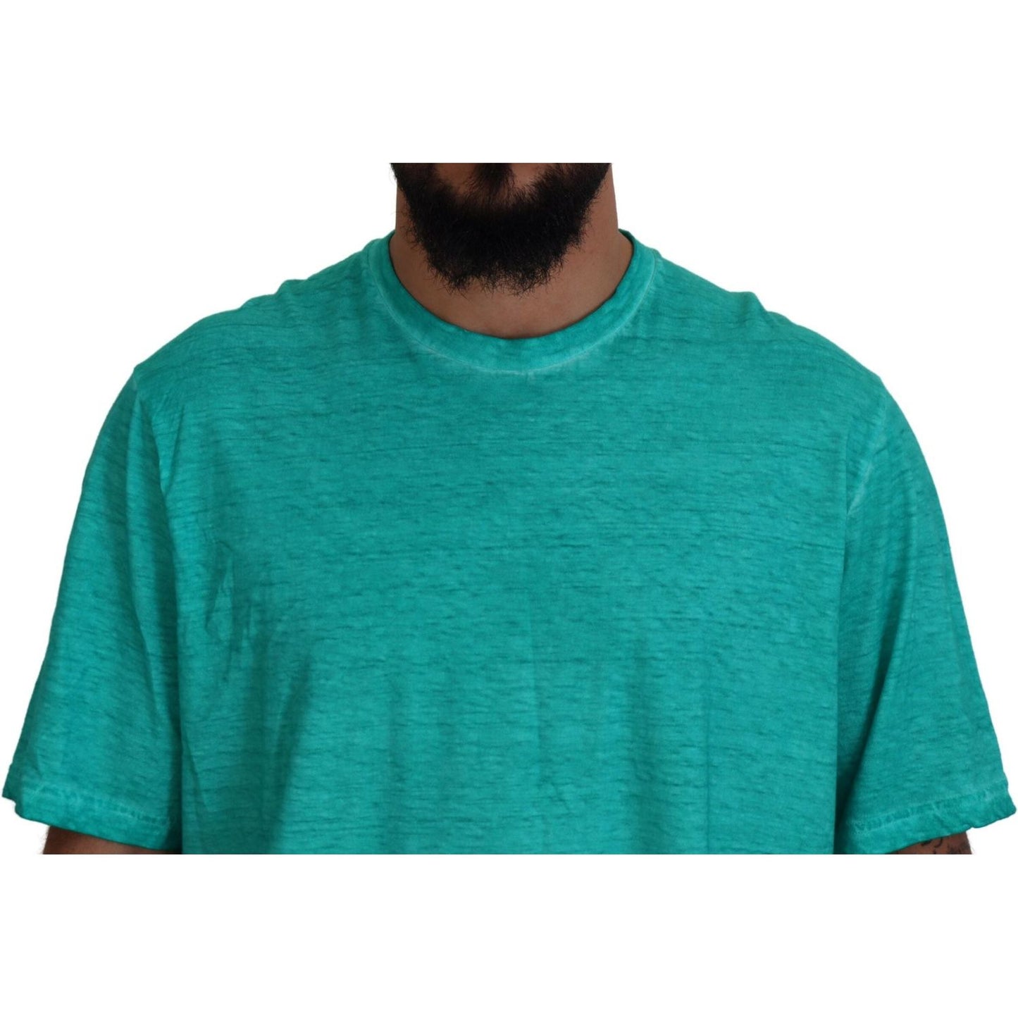 Dsquared² Light Green Cotton Linen Short Sleeves T-shirt Dsquared²