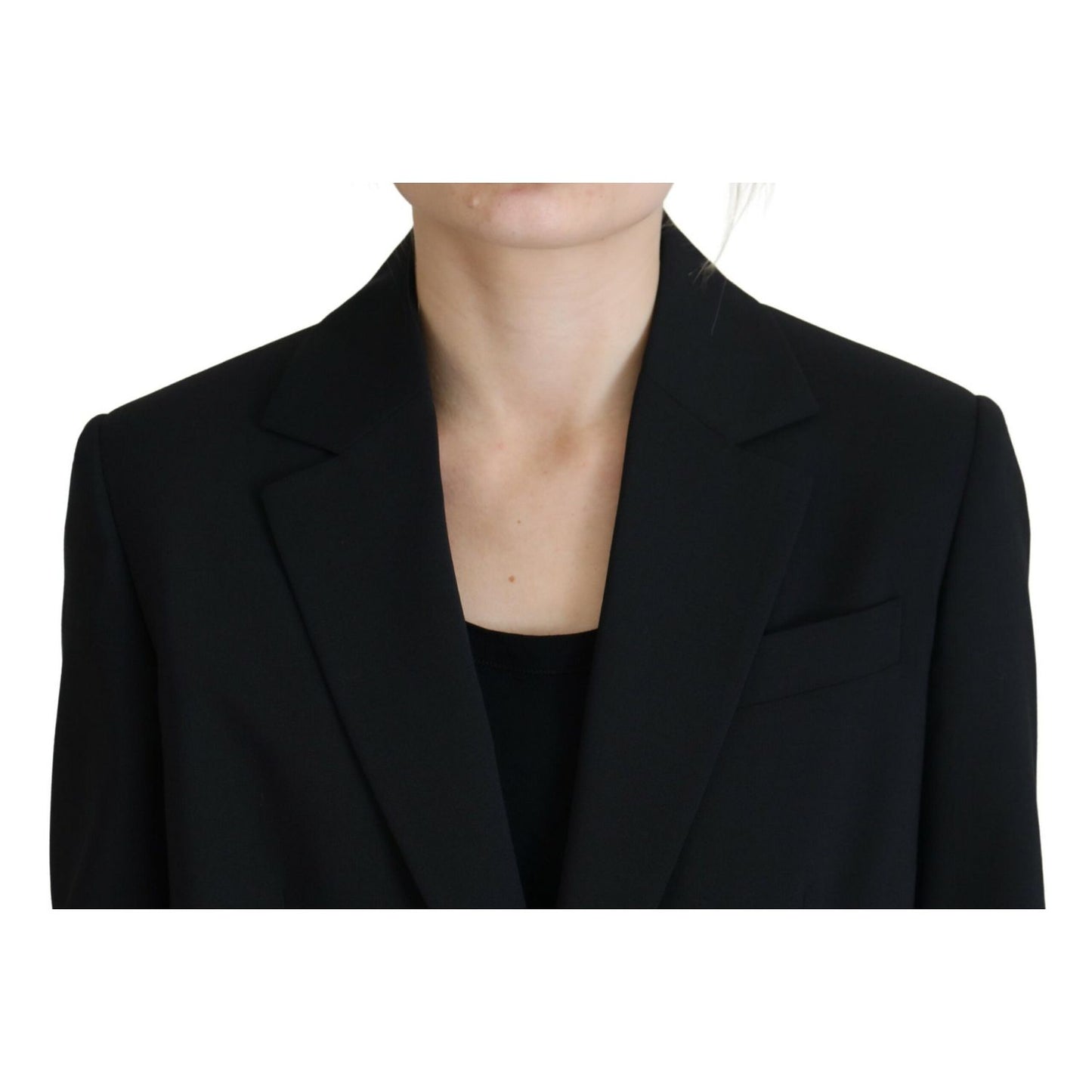 Dsquared² Black Flower Single Breasted Coat Blazer
