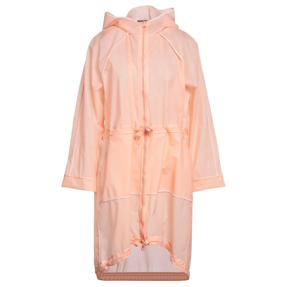 Elisabetta Franchi Powder Pink Long Waterproof Jacket Elisabetta Franchi