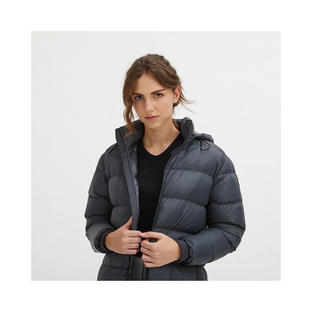 Centogrammi Gray Nylon Women Jacket Centogrammi