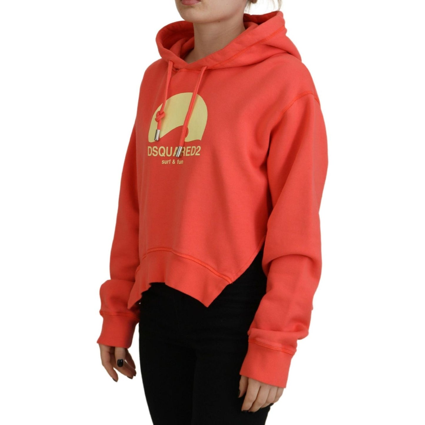 Dsquared² Pink Logo Print Cotton Hoodie Sweatshirt Sweater Dsquared²