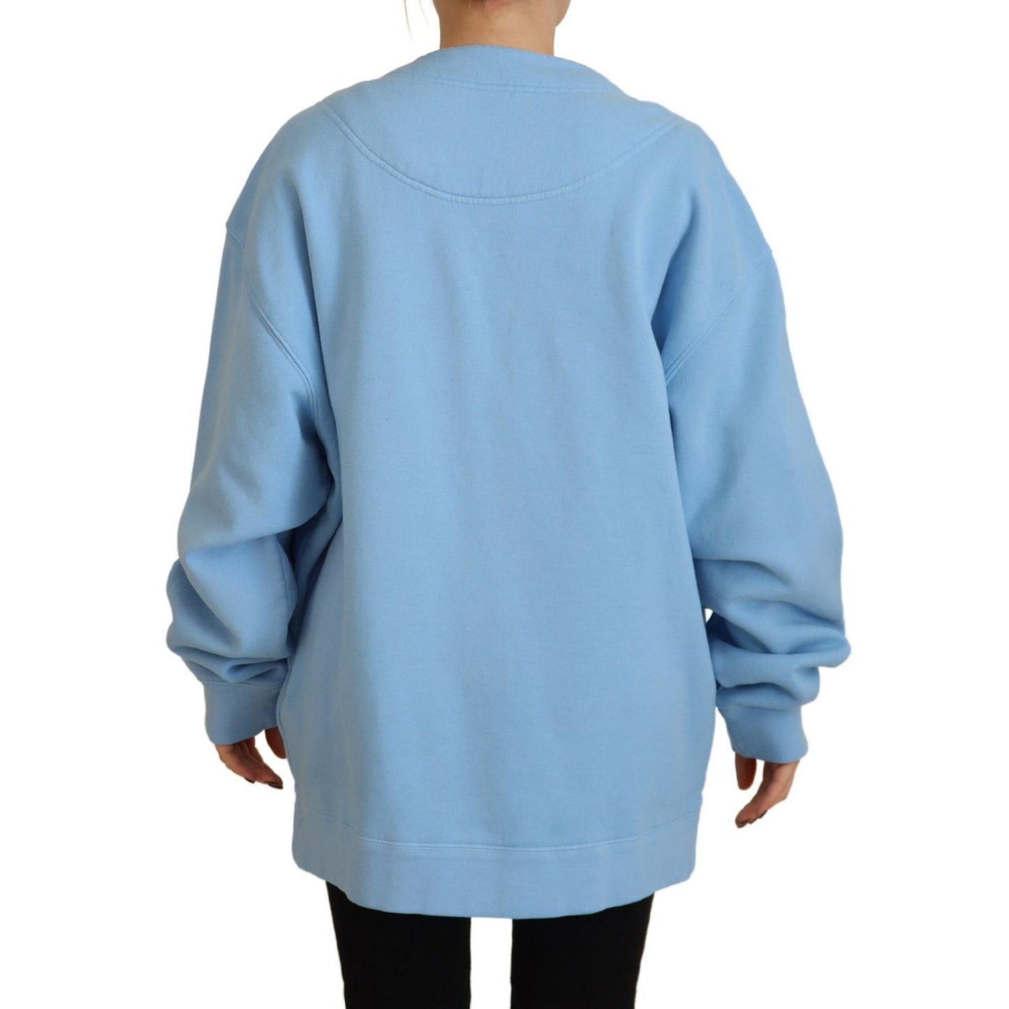 Dsquared² Blue Cotton Knitted Buttoned Cardigan Sweater