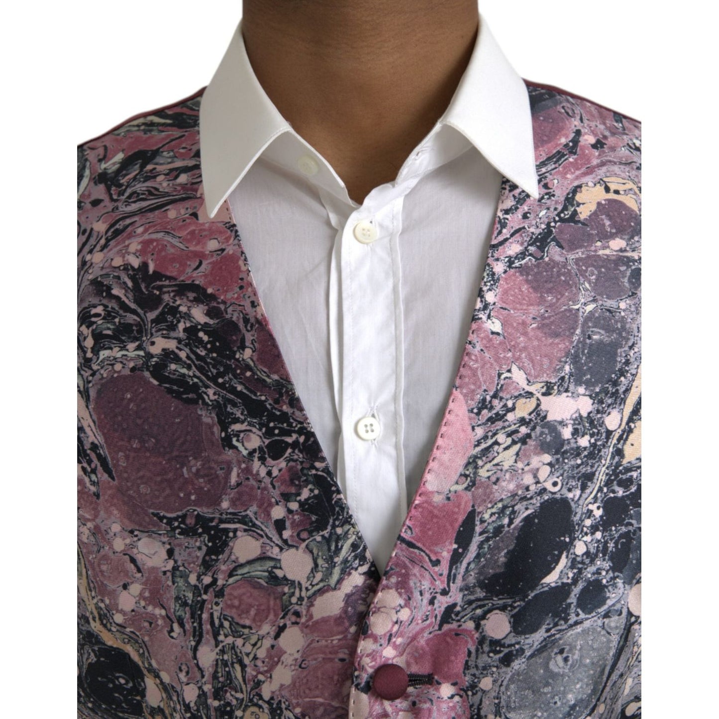 Dolce & Gabbana Multicolor Galaxy Silk Waistcoat Formal Vest Dolce & Gabbana