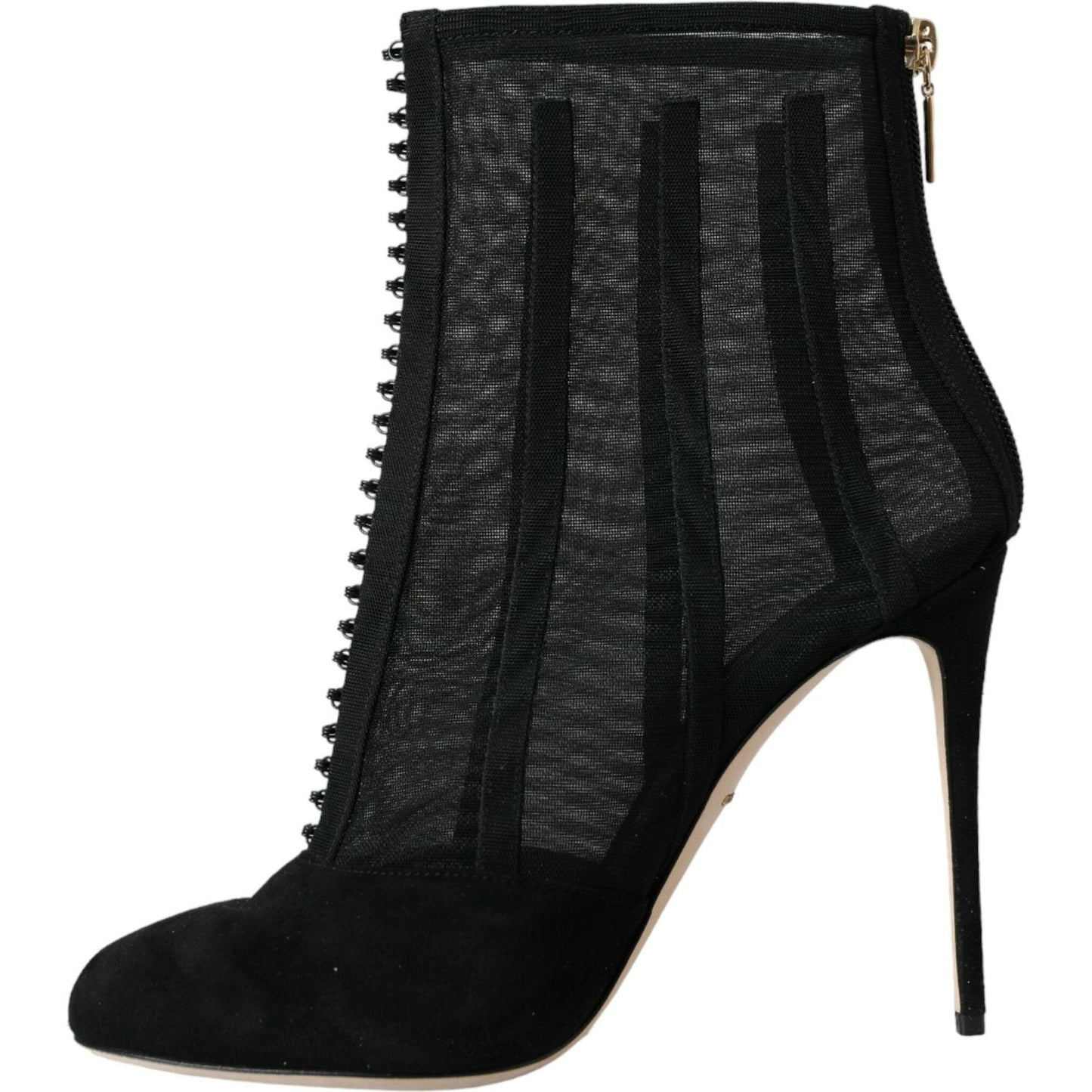 Dolce & Gabbana Black Mesh Stiletto Heels Ankle Boots Shoes Dolce & Gabbana