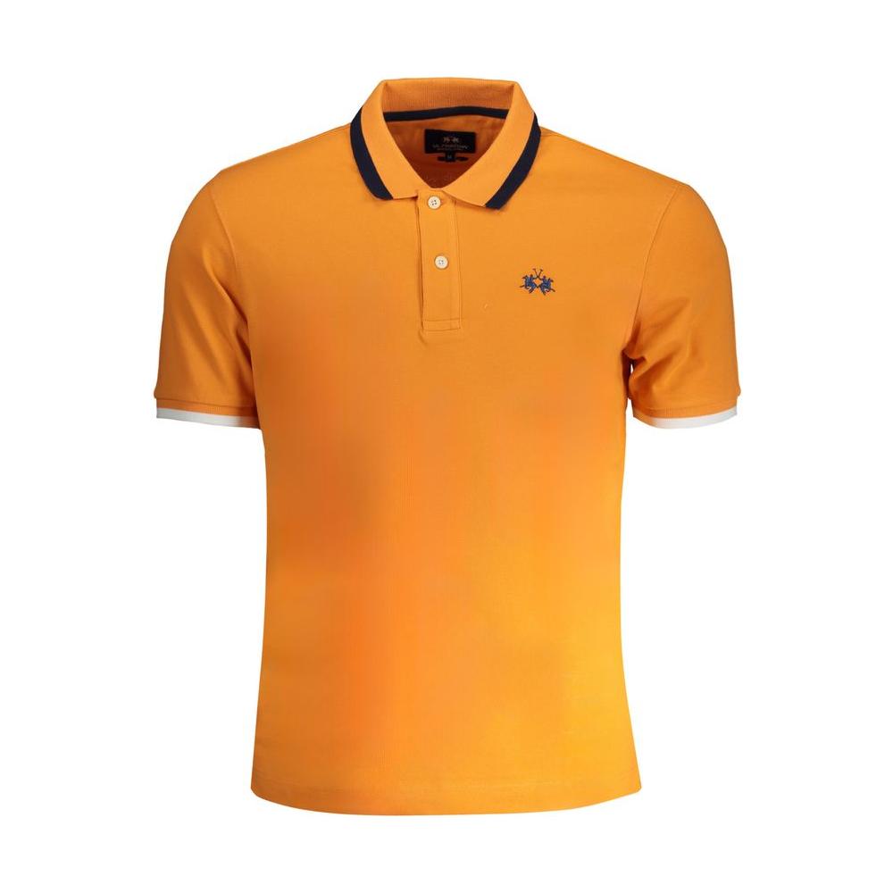 La Martina Orange Cotton Polo Shirt La Martina