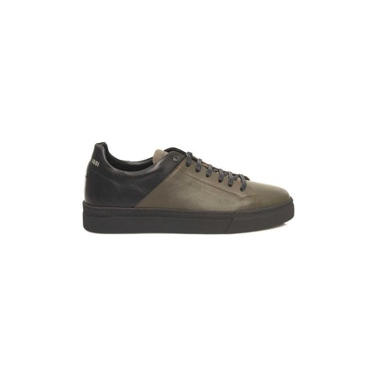 Cerruti 1881 Green Leather Men's Sneaker Cerruti 1881