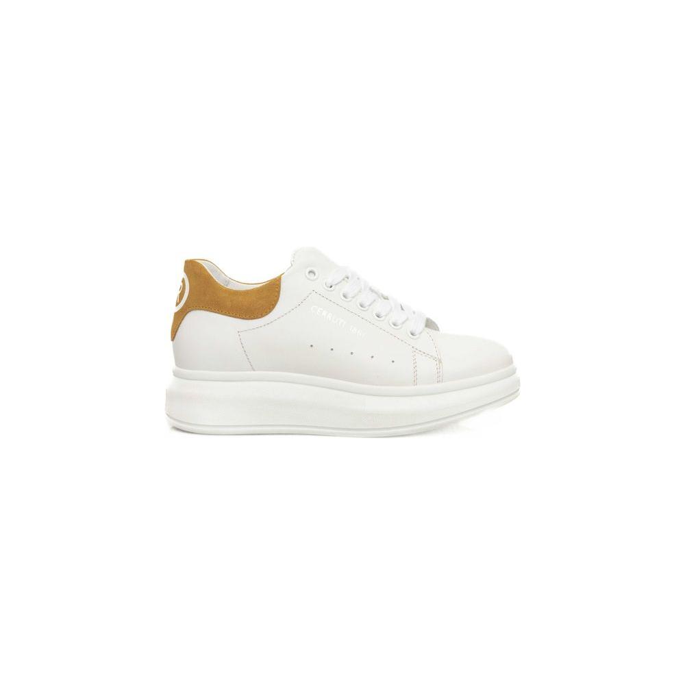 Cerruti 1881 White Leather Women Sneaker