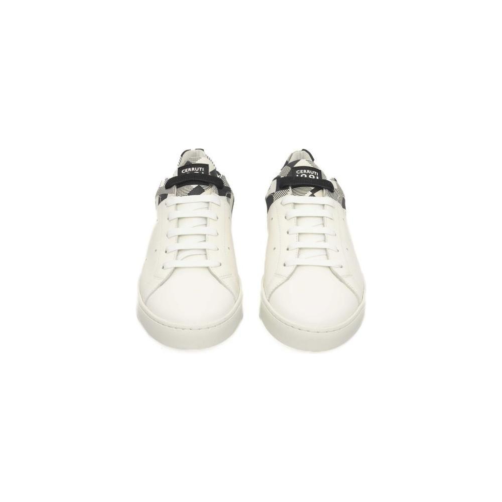 Cerruti 1881 White Leather Men Sneaker Cerruti 1881