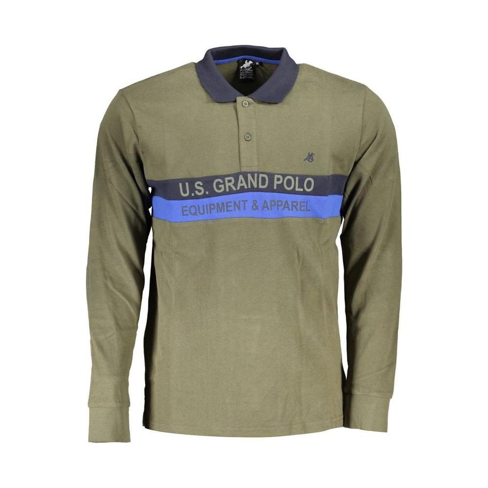 U.S. Grand Polo Green Cotton Polo Shirt U.S. Grand Polo